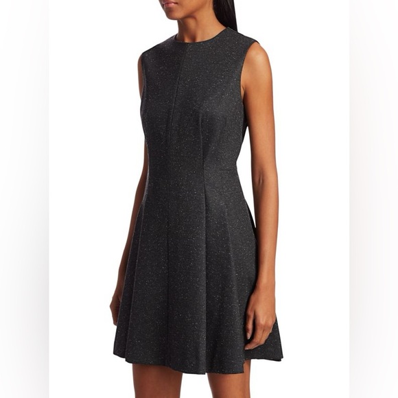 Theory Sleeveless Sparkle Seamed A-Line Dress - Picture 3 of 13